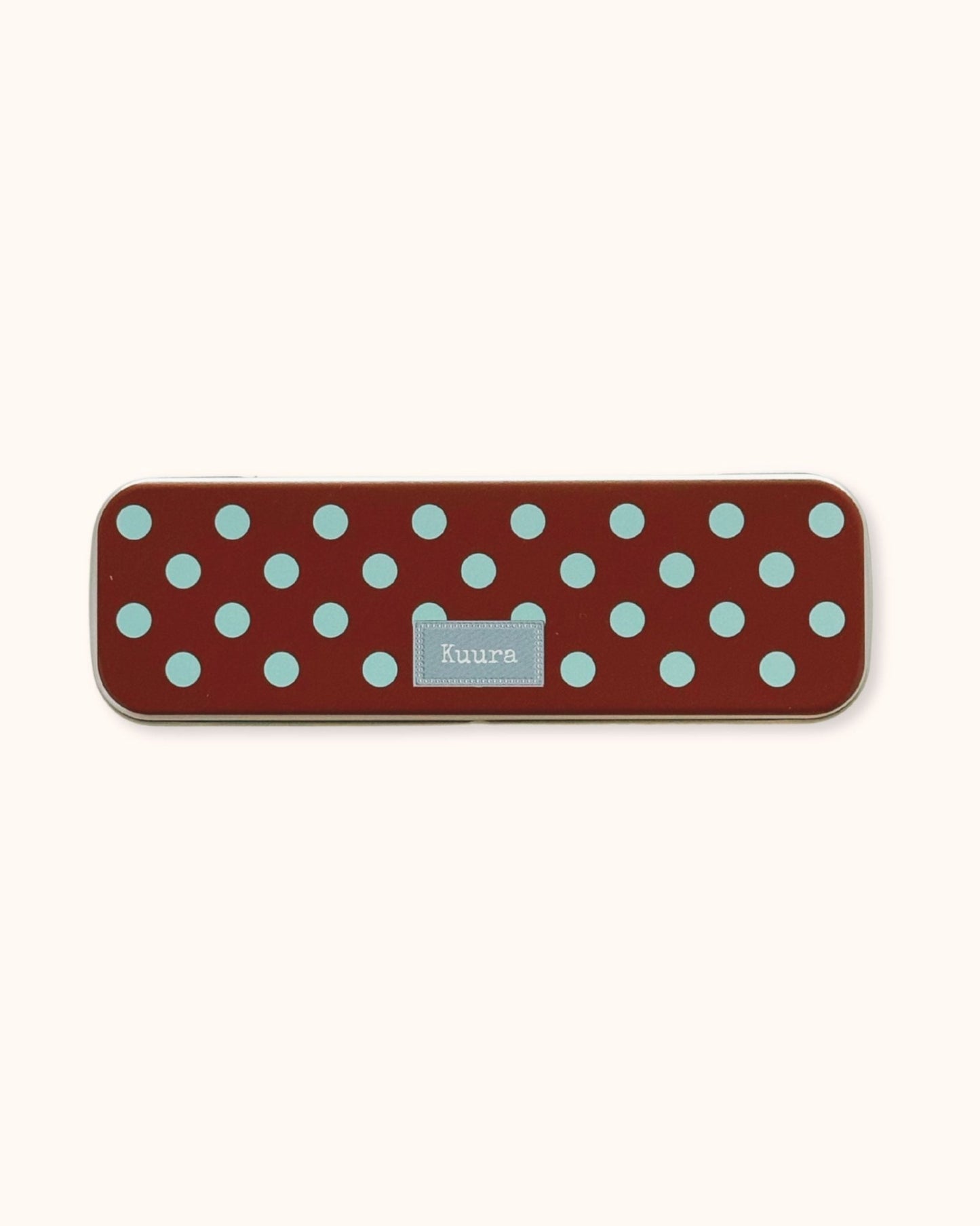 A kawaii pencil case in polka dots color a perfect free aesthetic stationery gift for Kuura customers who spend over $100