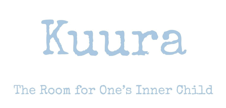 Text 'Kuura The Room for One's Inner Child' on a white background