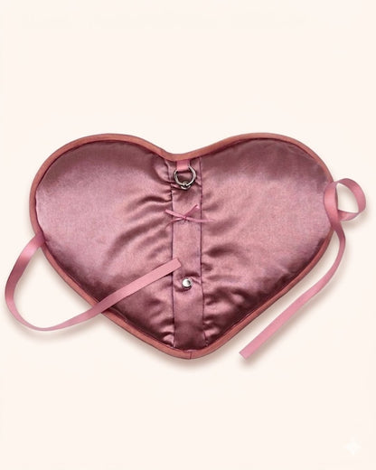 Interior view of the handmade Secret Teatime A7 journal cover by US stationery brand Kuura,  laying flat to highlight the cover against a cream background. Vintage velvet and retro style, for stationery lovers